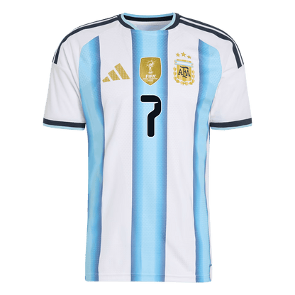 Maglia versione giocatore Argentina Coppa del Mondo Home 2026 DE PAUL #7 Slim Fit