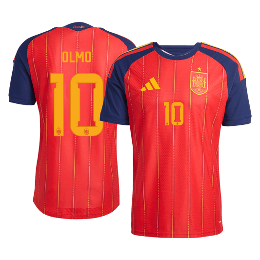 Spain World Cup Player Version Trikot Heim 2026 OLMO #10 Slim Fit