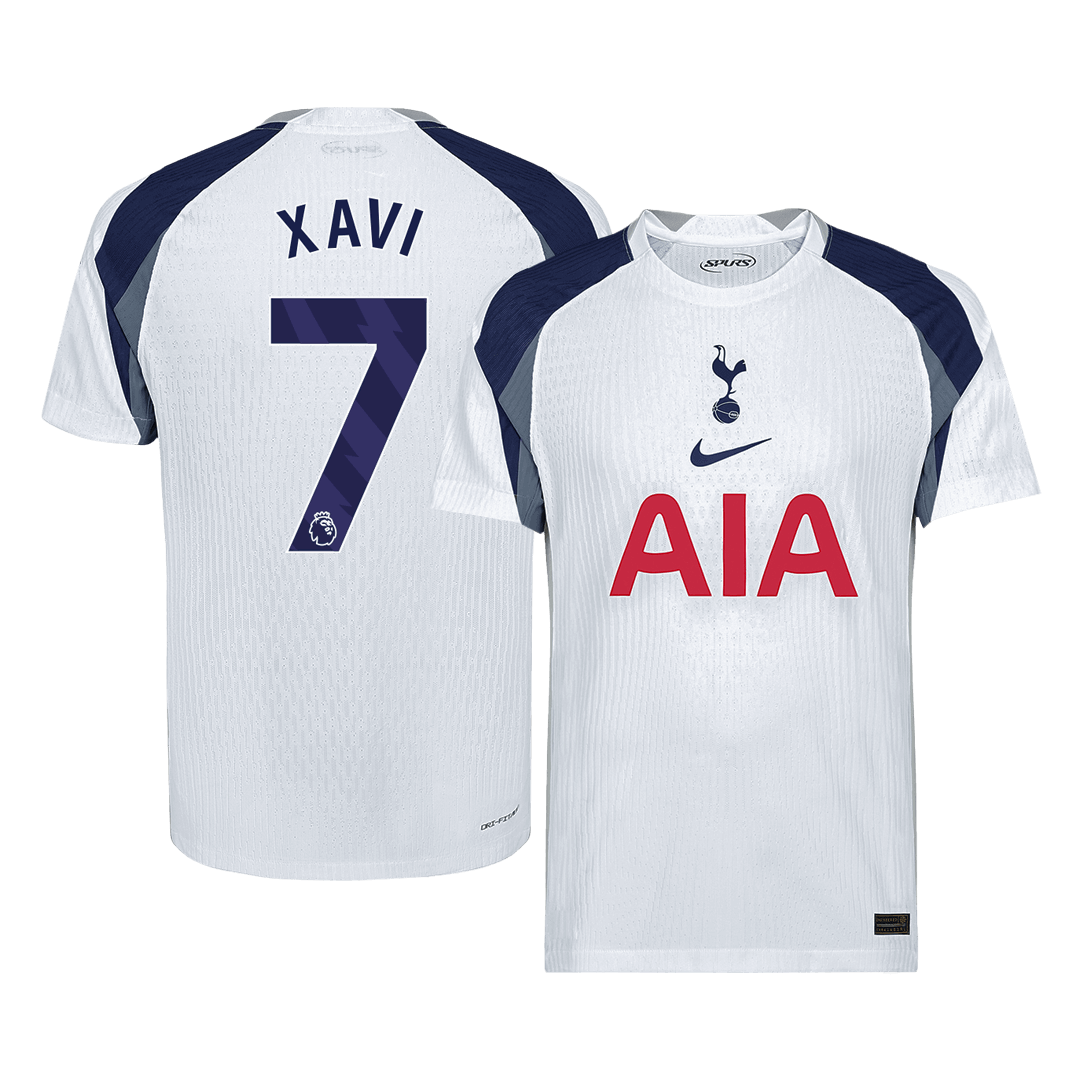 Maillot Tottenham Hotspur Version Joueur Domicile 2025/26 XAVI #7 Coupe Ajustée