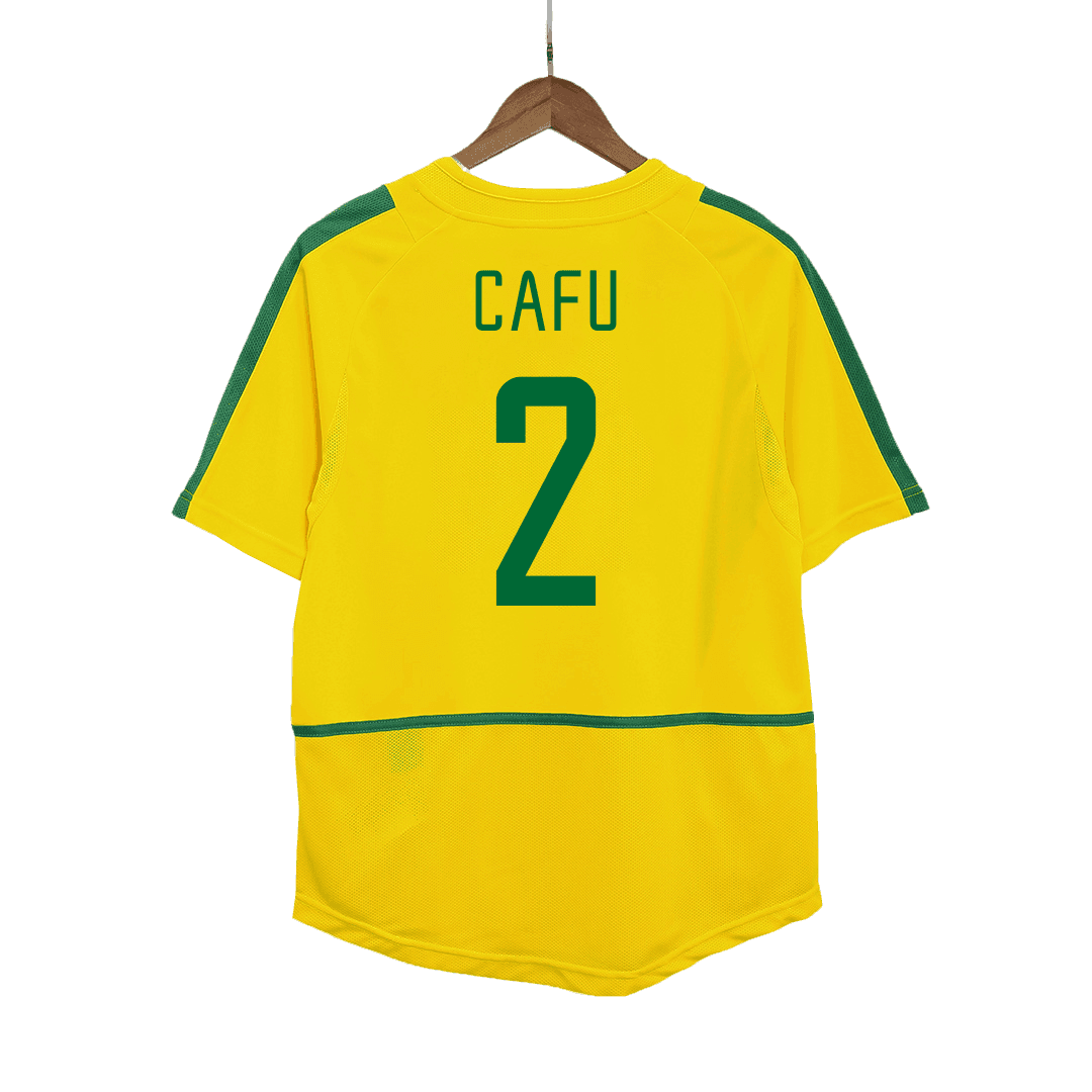 Brasile Maglia Retro Home 2002/03 CAFU #2