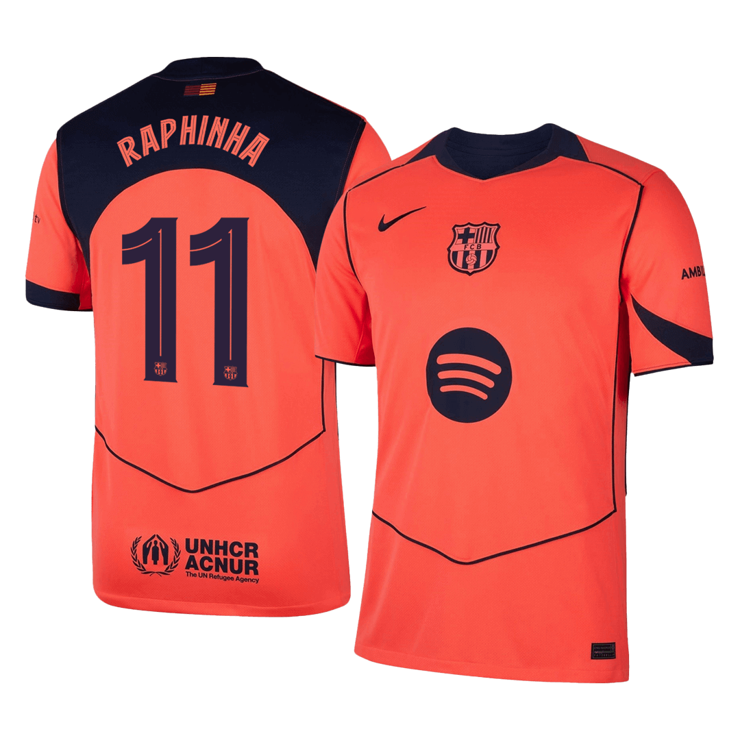 Maglia Barcellona Terza Trasferta 2025/26 UCL RAPHINHA #11