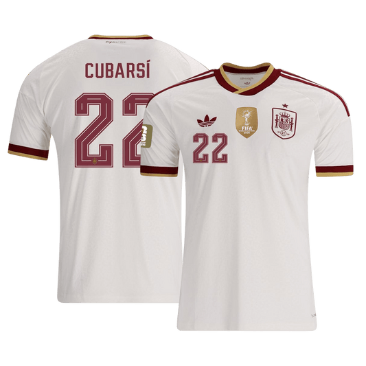 [Champion Edition] Spanien Auswärtstrikot WM 2026 – CUBARSÍ #22 (Spielerversion)